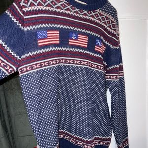 NWOT KJP AMERICAN FLAG SWEATER